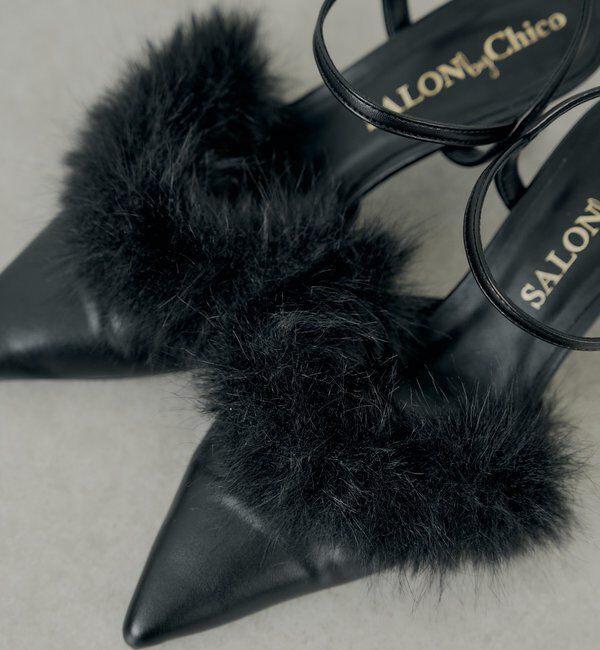  「【SALON by Chico】ファーデザインパンプス」|パンプス|