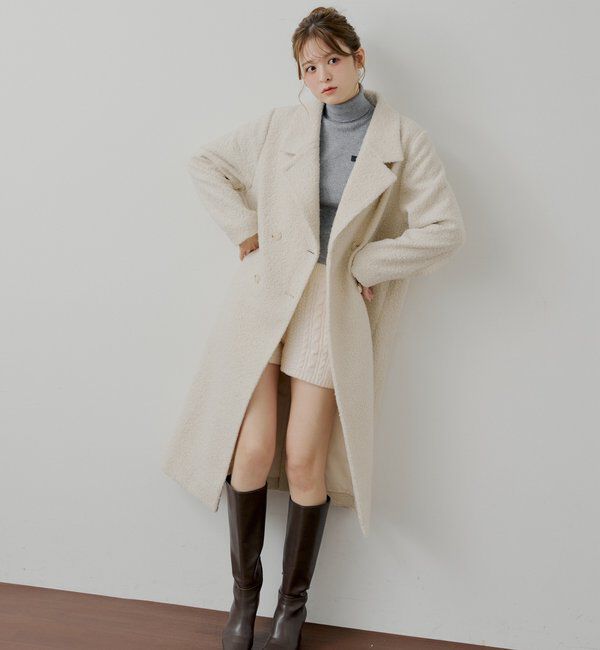  「胸ロゴラメタートルニット」|ニット・セーター|