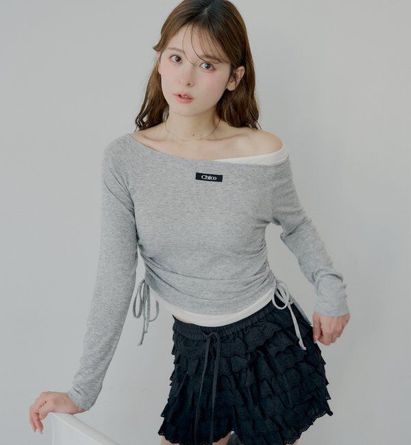  「ワンショルレイヤードTシャツ」|Tシャツ・カットソー|