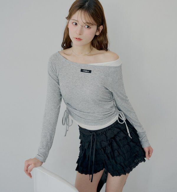  「ワンショルレイヤードTシャツ」|Tシャツ・カットソー|