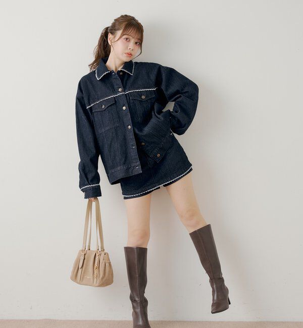  「ボックスデニムタイトスカート」|スカート|