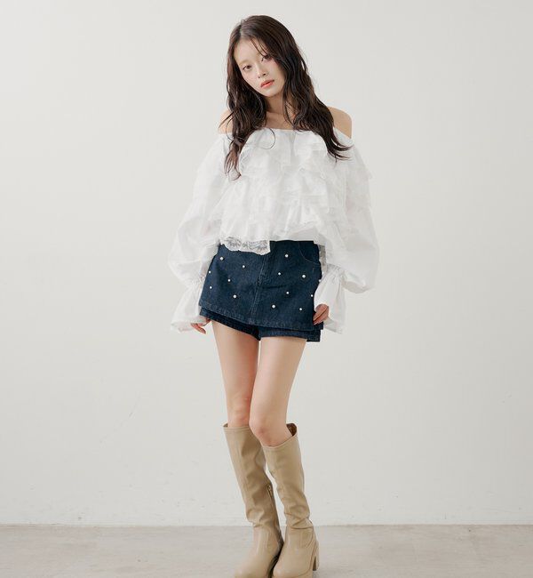  「ボックスデニムタイトスカート」|スカート|