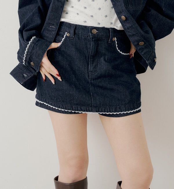  「ボックスデニムタイトスカート」|スカート|ブルーその他3