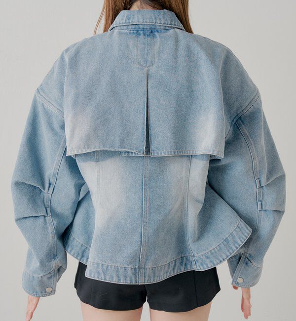  「【SALON by Chico】デニムペプラムジャケット」|その他|