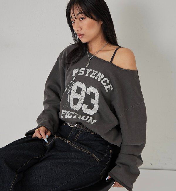  「エリオットナンバリングワンショルダースウェット」|Tシャツ・カットソー|