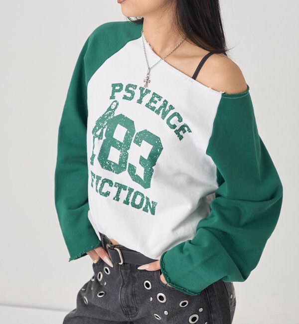  「エリオットナンバリングワンショルダースウェット」|Tシャツ・カットソー|グリーンその他1