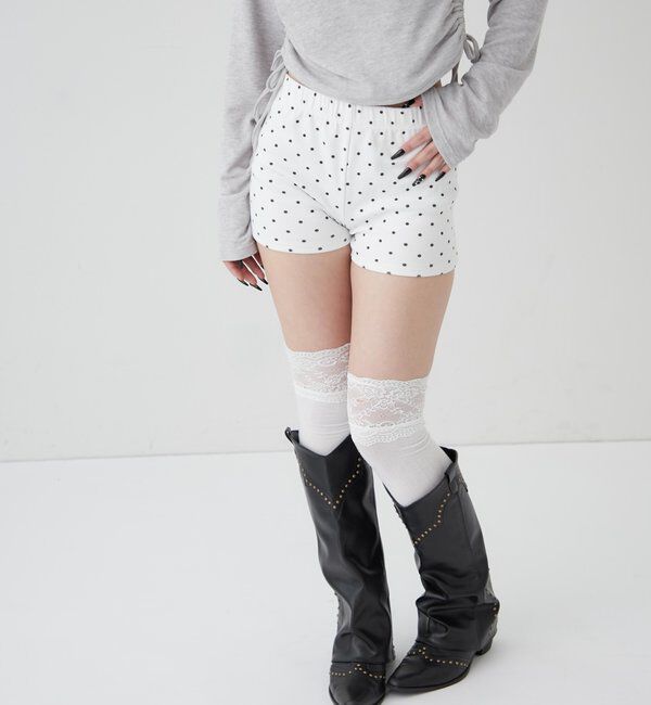  「【SLOPPY/スロッピー】リブショートパンツ」|チノ|