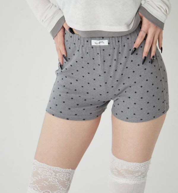  「【SLOPPY/スロッピー】リブショートパンツ」|チノ|