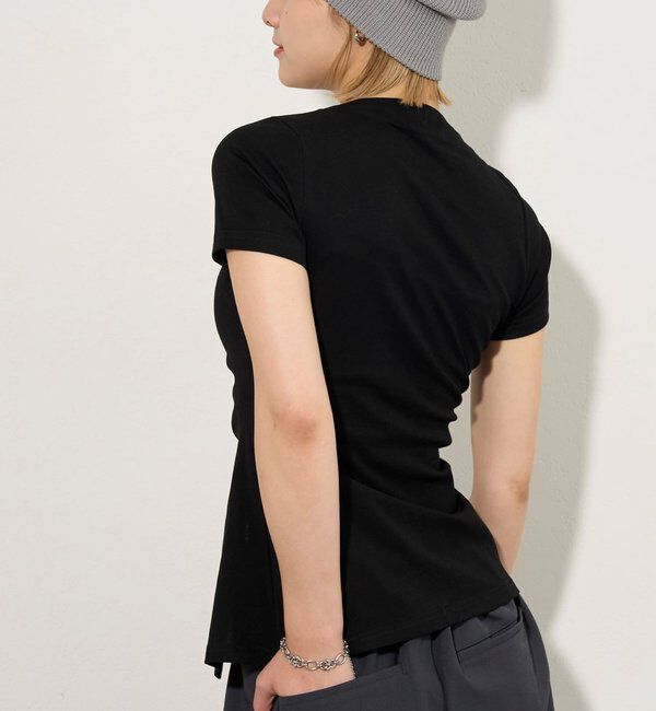  「ギャザースリットTEE」|Tシャツ・カットソー|