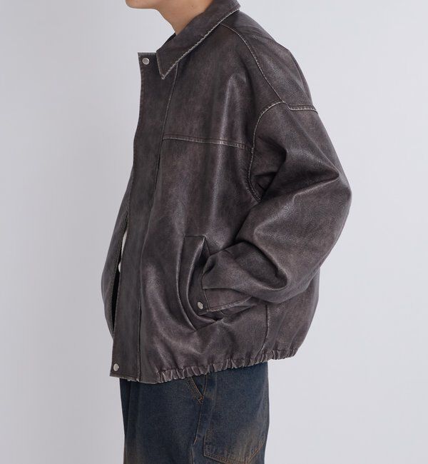  「ステンカラーヴィンテージライクブルゾン」|ブルゾン・スタジャン|