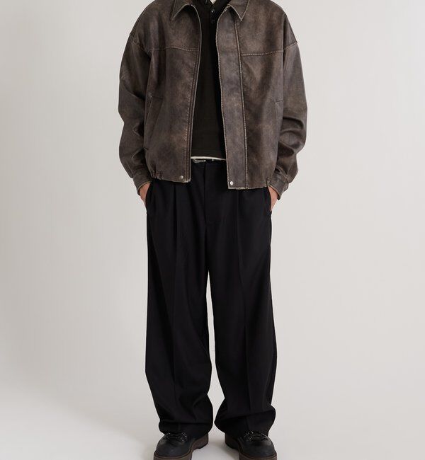  「ステンカラーヴィンテージライクブルゾン」|ブルゾン・スタジャン|