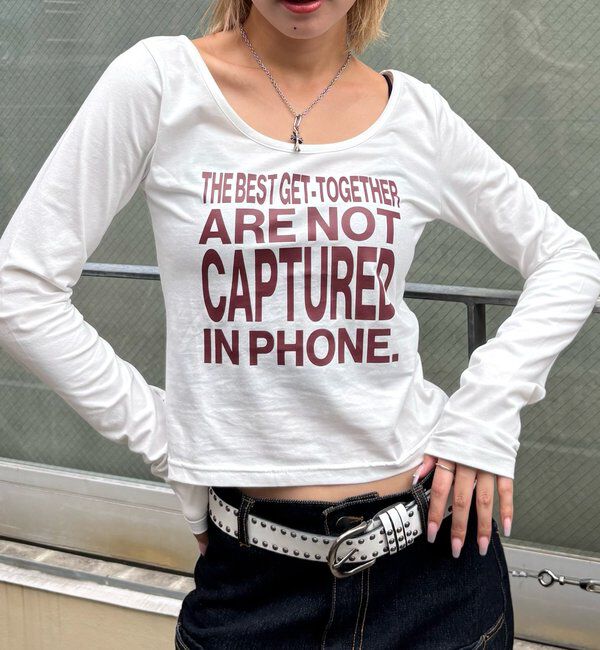  「メッセージトップス」|Tシャツ・カットソー|ホワイト