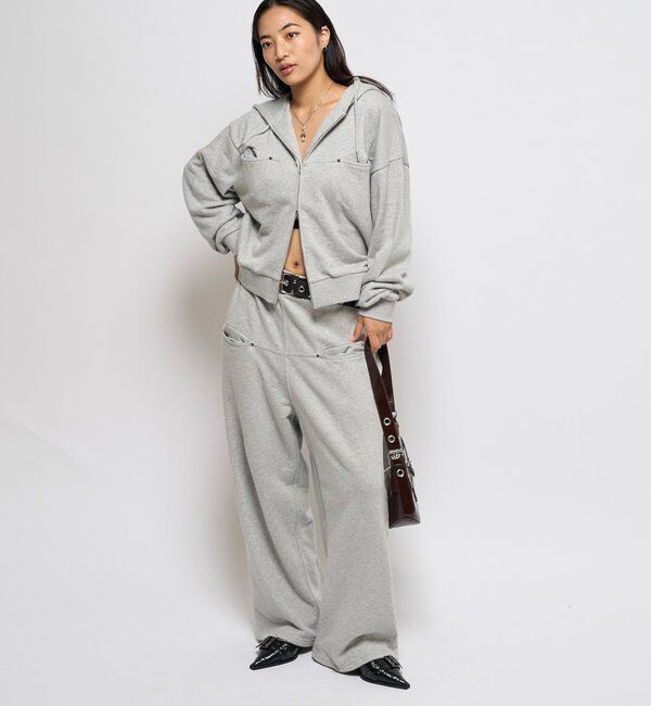  「スラッシュポケットスウェットパーカー」|パーカー|