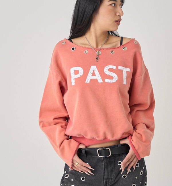  「アイレットオフショルロゴスウェット」|Tシャツ・カットソー|