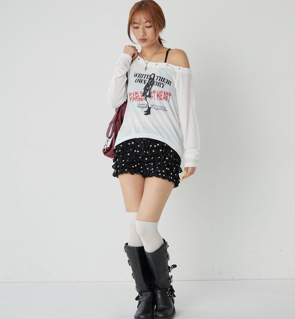  「レースショートパンツ(無地/ドット/チェック/レオパード)」|チノ|