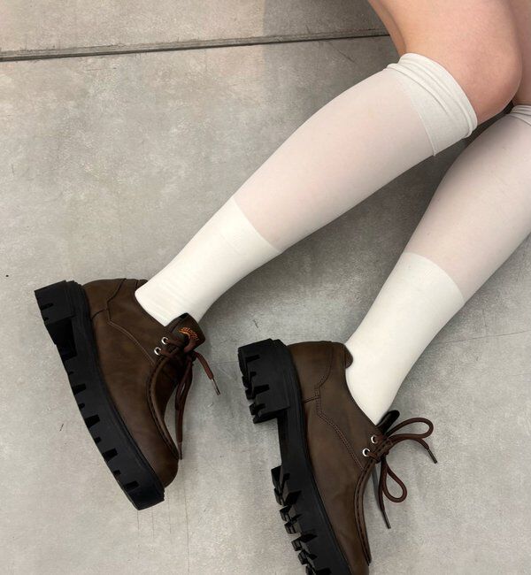  「SLOPPY配色厚底ローファー」|その他|