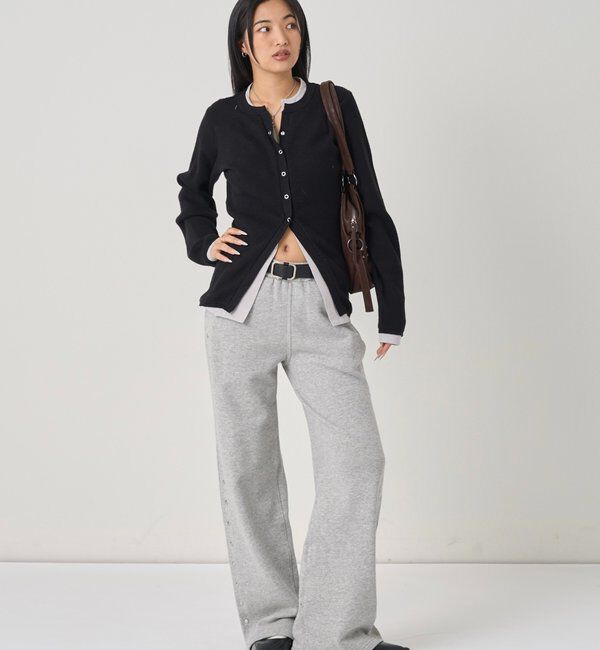  「レイヤードヘンリーナローカーデ」|ニット・セーター|