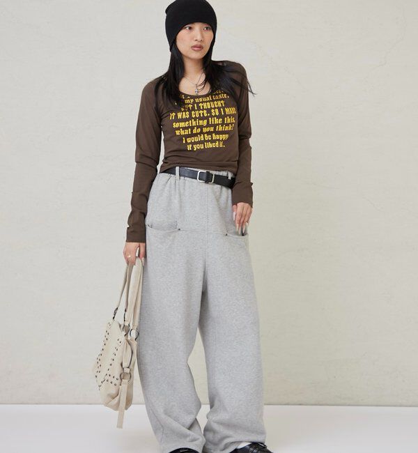  「【WEB限定】フレーズロゴトップス」|Tシャツ・カットソー|