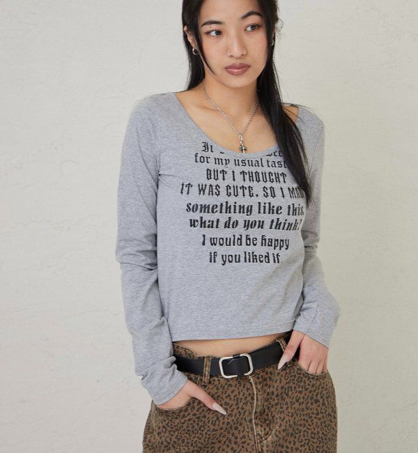  「【WEB限定】フレーズロゴトップス」|Tシャツ・カットソー|