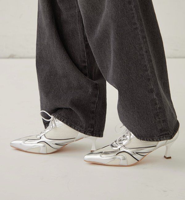  「メッシューヒールスニーカー」|ロングブーツ|