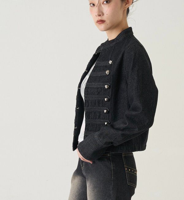  「ナポレオンデニムジャケット」|ブルゾン・スタジャン|