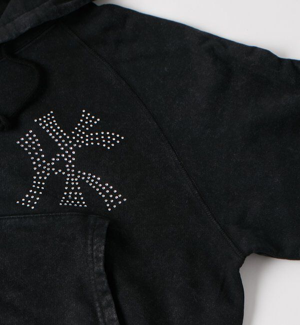  「【UNISEX】KOOKY'N KYケミカルラインストーンジップパーカー」|パーカー|