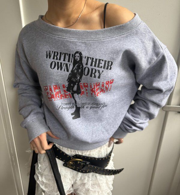  「エリオットラインストーンコンパクトオフショル 」|Tシャツ・カットソー|