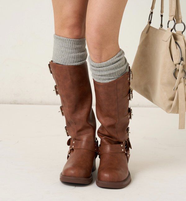  「ベルテッドロングブーツ」|ロングブーツ|