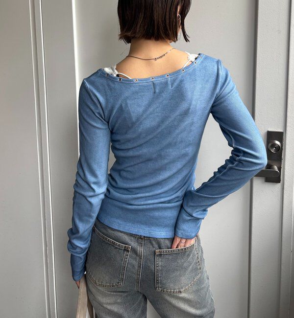  「プロセストレースアップトップス」|Tシャツ・カットソー|