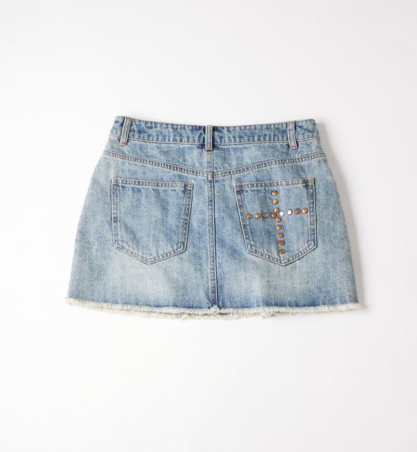  「スタッズデニムミニスカート」|スカート|