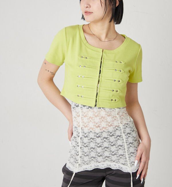  「【WEB限定サイズあり】ナポレオンショート半袖トップス」|Tシャツ・カットソー|