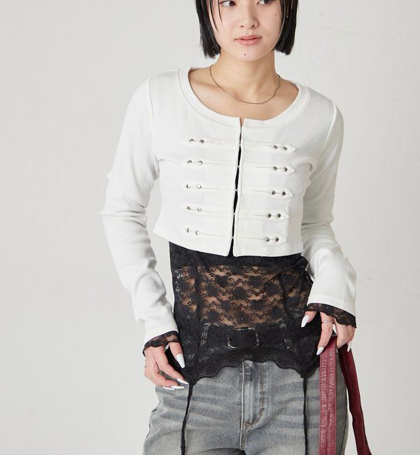  「【WEB限定サイズあり】ナポレオンショートトップス」|Tシャツ・カットソー|