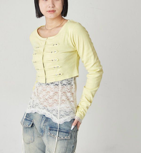  「【WEB限定サイズあり】ナポレオンショートトップス」|Tシャツ・カットソー|