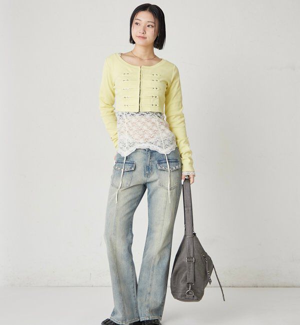  「【WEB限定サイズあり】ナポレオンショートトップス」|Tシャツ・カットソー|