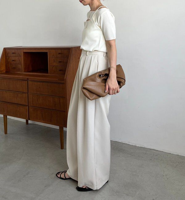  「クロスレイヤード半袖ニット」|ニット・セーター|