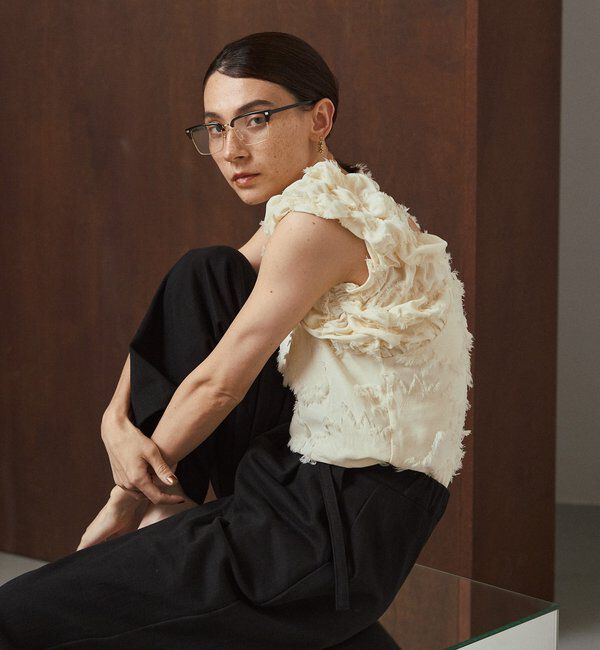  「【SNSで話題！/オケージョンにも◎】ジャガードパフショルダートップス」|シャツ・ブラウス|