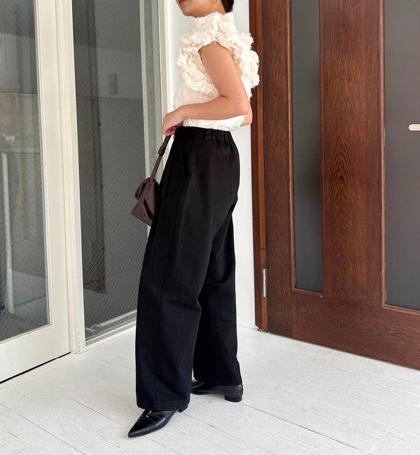  「【SNSで話題！/オケージョンにも◎】ジャガードパフショルダートップス」|シャツ・ブラウス|