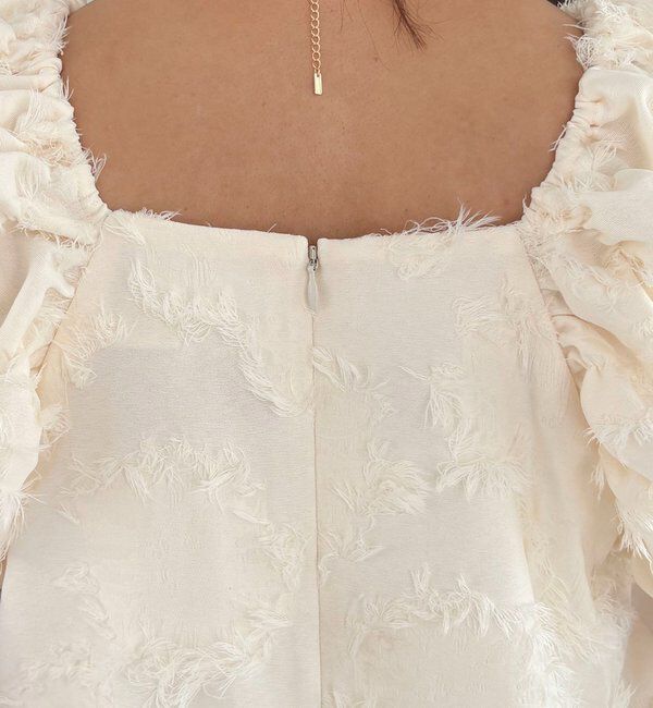  「【SNSで話題！/オケージョンにも◎】ジャガードパフショルダートップス」|シャツ・ブラウス|