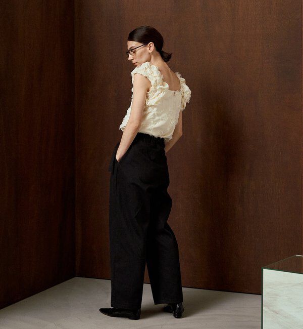  「【SNSで話題！/オケージョンにも◎】ジャガードパフショルダートップス」|シャツ・ブラウス|