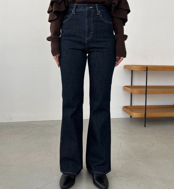  「【低身長サイズあり】フレアデニム」|デニム|