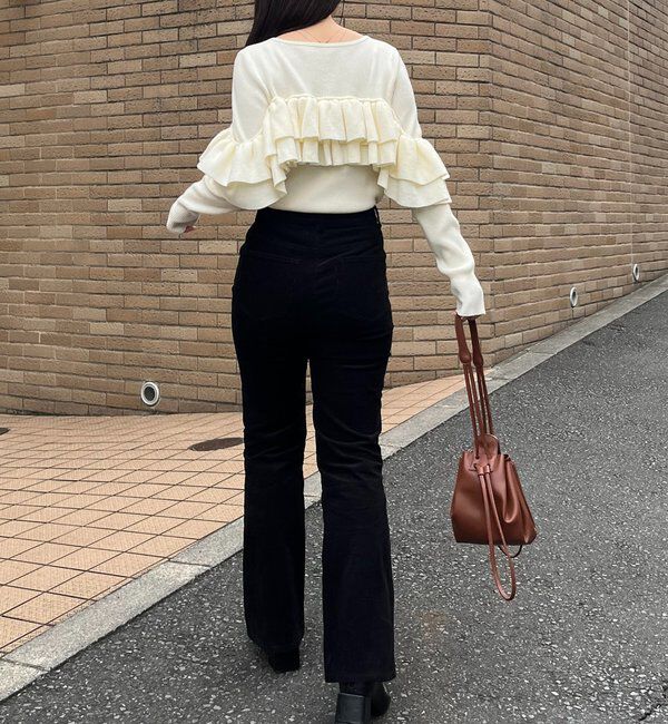  「【2WAYで着用可能】ベアフリルニット」|ニット・セーター|