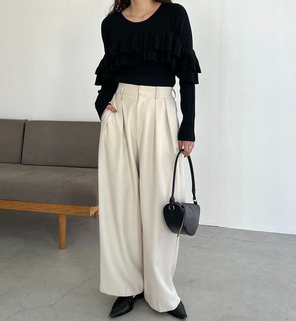  「【2WAYで着用可能】ベアフリルニット」|ニット・セーター|