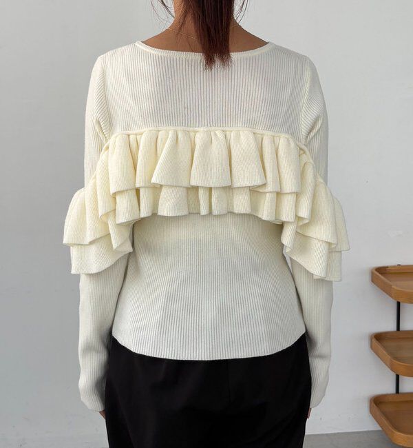  「【2WAYで着用可能】ベアフリルニット」|ニット・セーター|