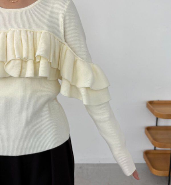  「【2WAYで着用可能】ベアフリルニット」|ニット・セーター|