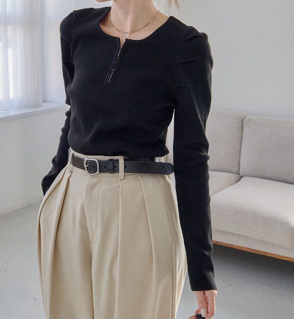  「ホックヘンリーパフニット」|ニット・セーター|