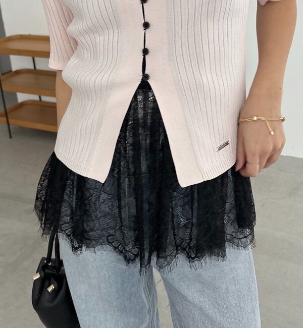  「【新色ブラック/調整可能◎】レースキャミ」|キャミソール|