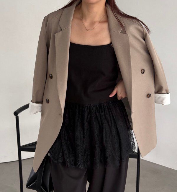  「【新色ブラック/調整可能◎】レースキャミ」|キャミソール|