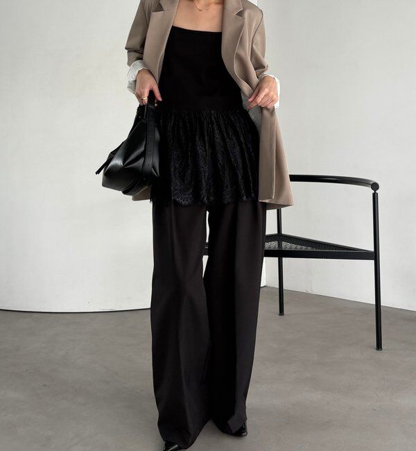  「【新色ブラック/調整可能◎】レースキャミ」|キャミソール|