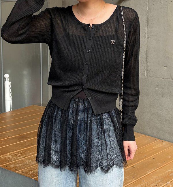  「【新色ブラック/調整可能◎】レースキャミ」|キャミソール|