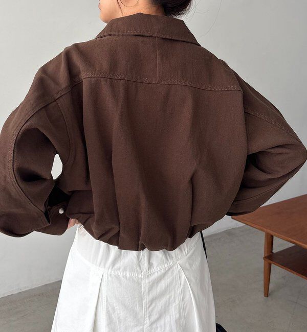  「【サイズ展開あり/セットアップ対応】ラウンドデニムブルゾン」|ブルゾン・スタジャン|